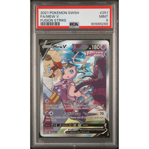 2021 POKEMON FUSION STRIKE MEW V 251/264 PSA 9