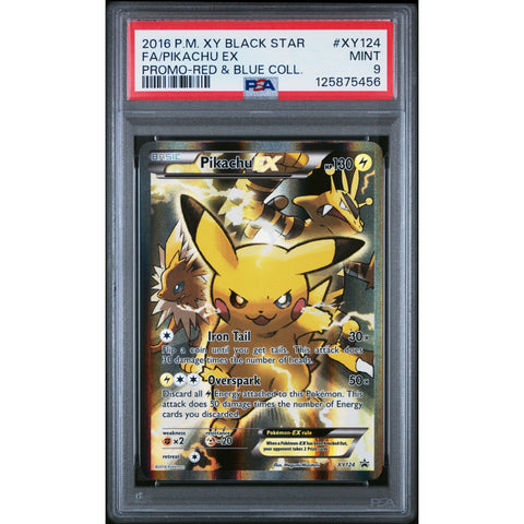 2016 POKEMON PROMO PIKACHU RED & BLUE COLLECTION XY124 PSA 9 Kollecter 2016 POKEMON PROMO PIKACHU RED & BLUE COLLECTION XY124 PSA 9 Kollecter