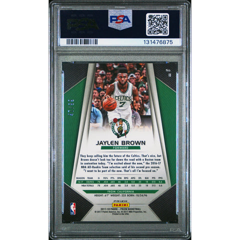 2017 PANINI PANINI PRIZM JAYLEN BROWN BLUE ICE 11 PSA 8