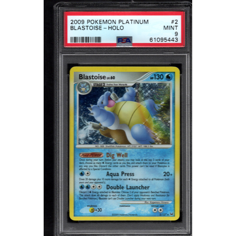 2009 POKEMON PLATINUM BLASTOISE 2/127 PSA 9