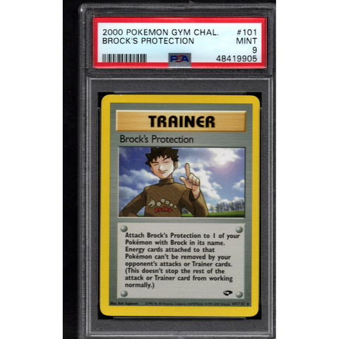 2000 POKEMON GYM CHALLENGE BROCK'S PROTECTION 101/132 PSA 9