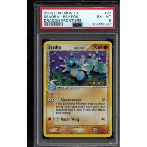 2006 POKEMON DRAGON FRONTIERS SEADRA REVERSE 22/101 PSA 6