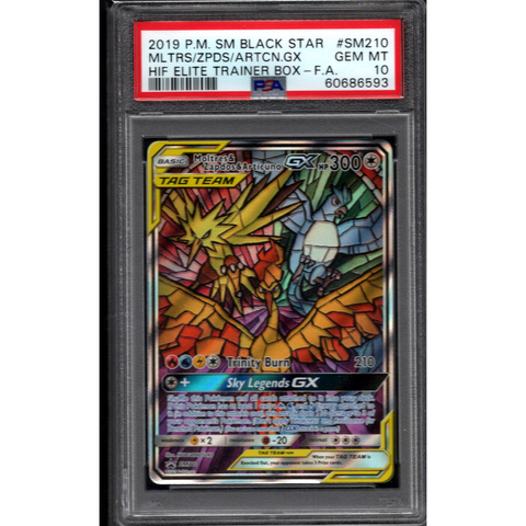 2019 POKEMON BLACK STAR PROMO MOLTRES ZAPDOS ARTICUNO SM210 PSA 10
