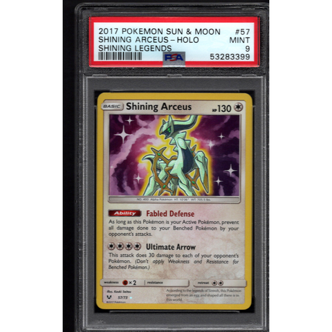 2017 POKEMON SHINING LEGENDS SHINING ARCEUS 57/73 PSA 9