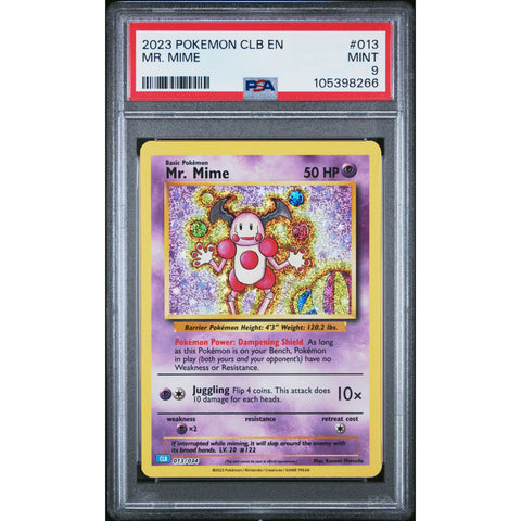 2023 POKEMON CLASSIC COLLECTION MR MIME 013/034 PSA 9