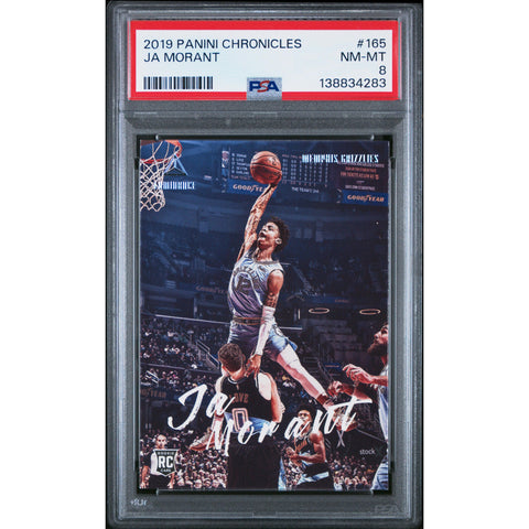 2019 PANINI PANINI CHRONICLES JA MORANT 165 PSA 8
