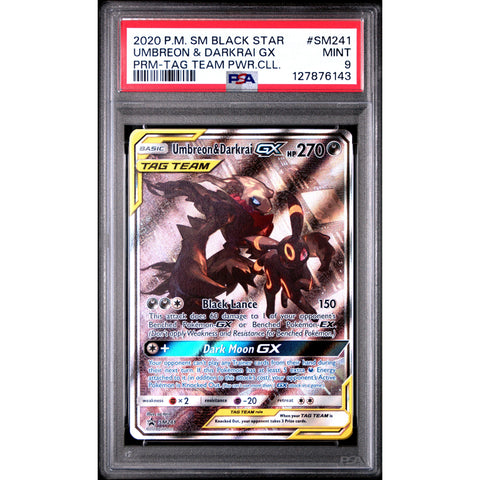 2020 POKEMON UMBREON & DARKRAI GX TAG TEAM POWERS COLLECTION SM241 PSA 9
