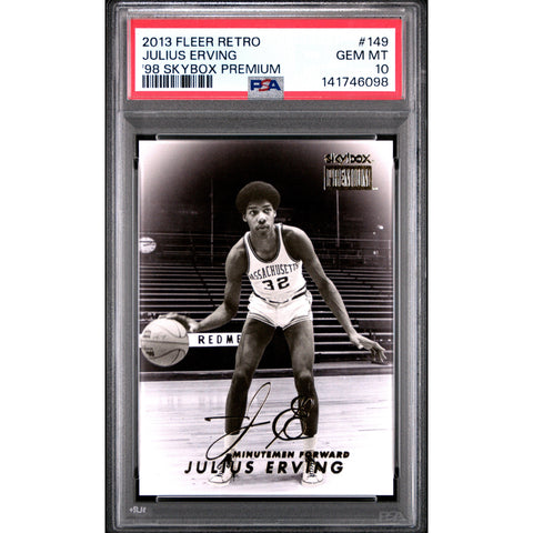 2013 FLEER FLEER RETRO JULIUS ERVING 1998 SKYBOX PREMIUM 149 PSA 10