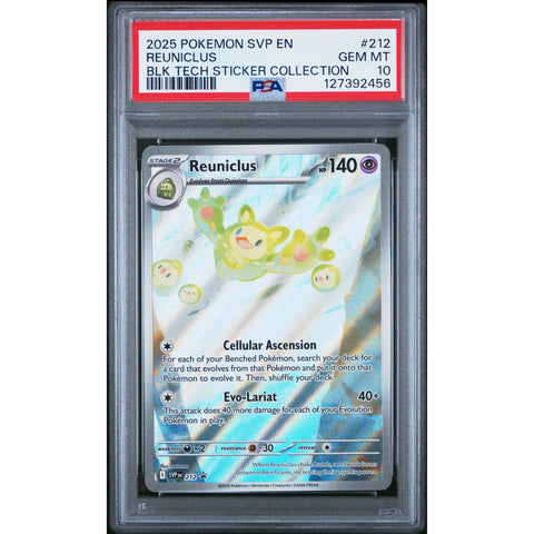 2025 POKEMON PROMO REUNICLUS TECH STICKER COLLECTION SVP212 PSA 10