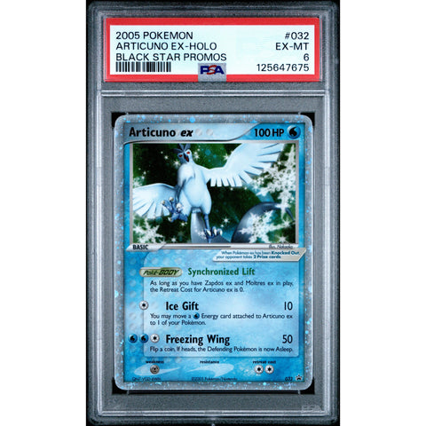 2005 POKEMON BLACK STAR PROMO ARTICUNO EX 032 PSA 6