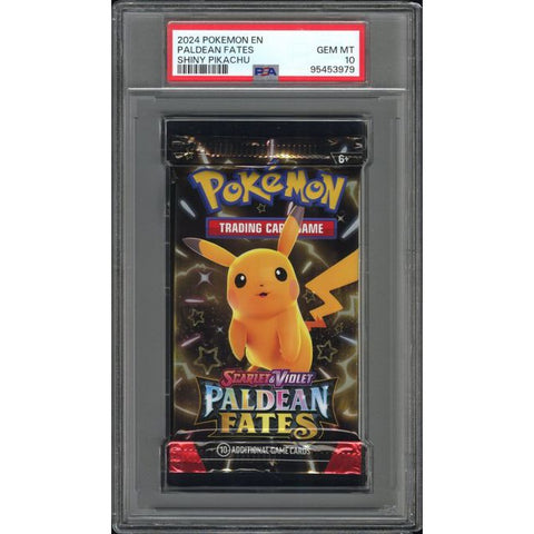2024 POKEMON EN PALDEAN FATES SHINY PIKACHU PSA 10