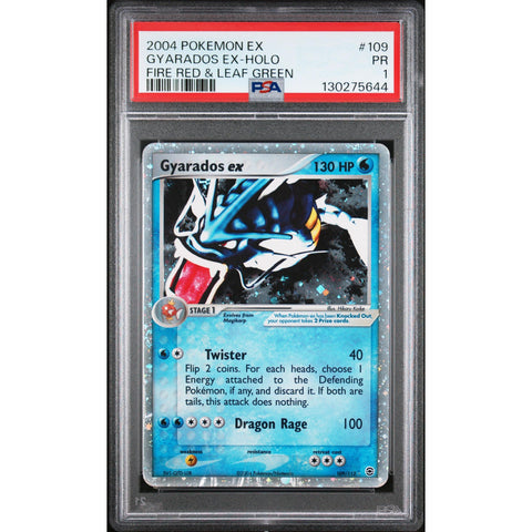 2004 POKEMON FIRE RED & LEAF GREEN GYARADOS EX HOLO 109/112 PSA 1