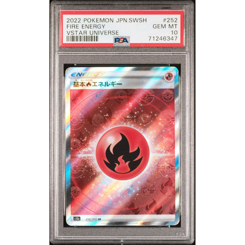 2022 POKEMON JAPANESE VSTAR UNIVERSE FIRE ENERGY 252/172 PSA 10