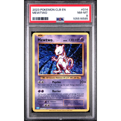 2023 POKEMON CLASSIC COLLECTION MEWTWO 014/034 PSA 8