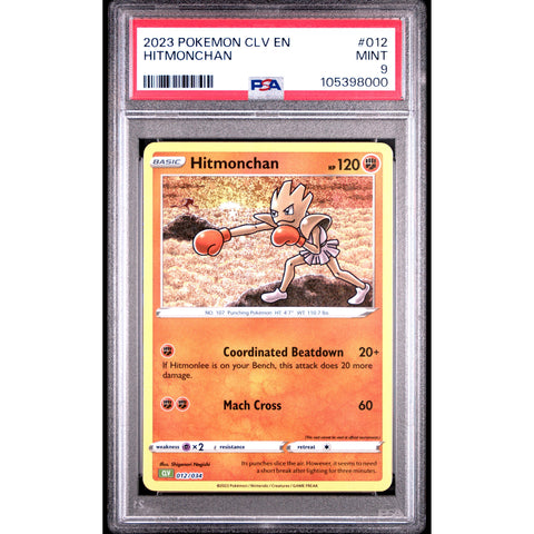 2023 POKEMON CLASSIC COLLECTION HITMONCHAN 012/034 PSA 9
