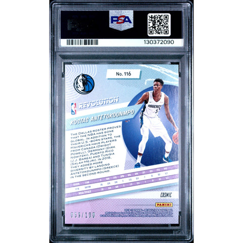 2018 PANINI PANINI REVOLUTION KOSTAS ANTETOKOUNMPO COSMIC 116 PSA 10