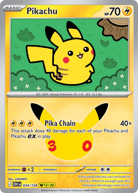 Pikachu - 034/128
