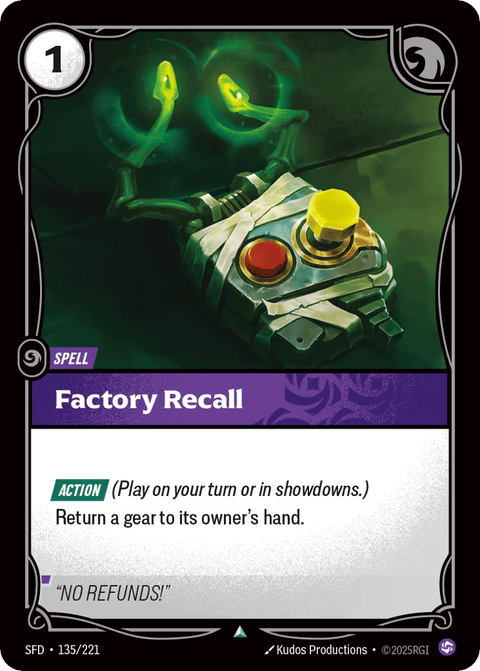 Factory Recall - 135/221