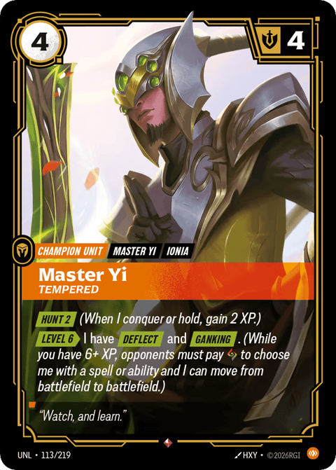 Master Yi, Tempered - 113/219