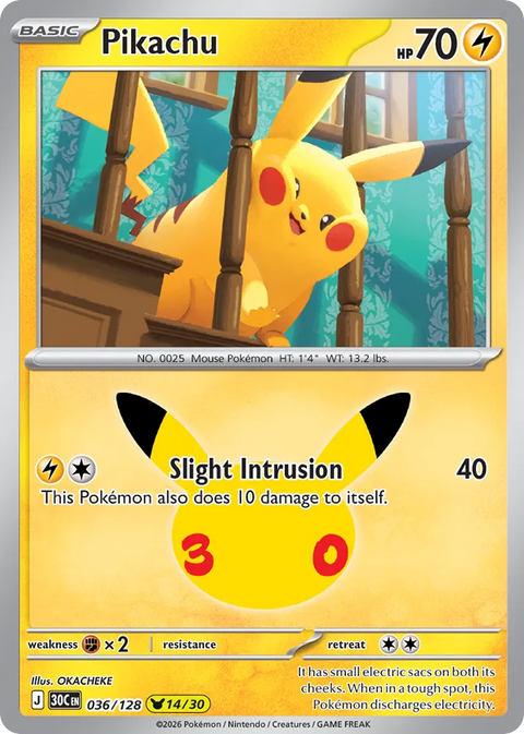Pikachu - 036/128