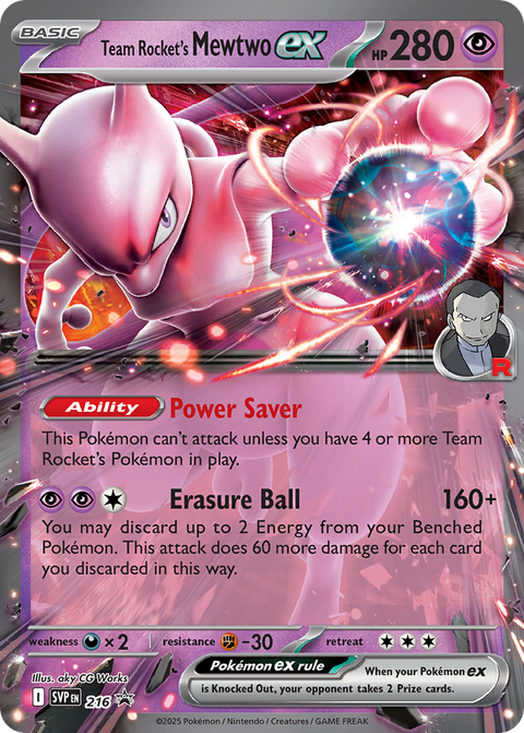 Team Rocket's Mewtwo EX - SVP216