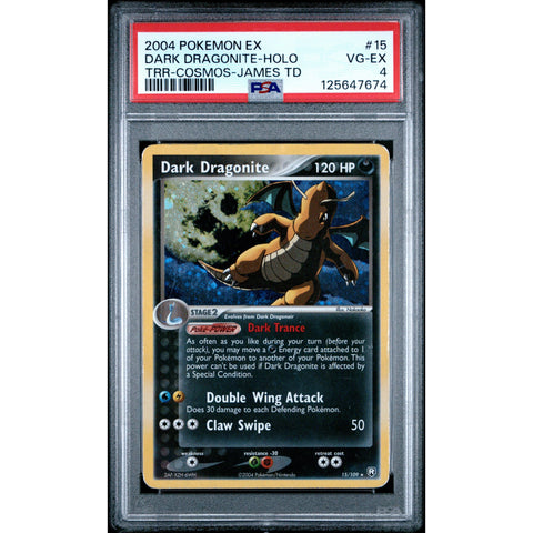 2004 POKEMON EX TEAM ROCKET RETURNS DARK DRAGONITE 15/109 PSA 4