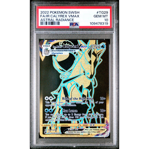 2022 POKEMON ASTRAL RADIANCE ICE RIDER CALYREX VMAX TG29/TG30 PSA 10
