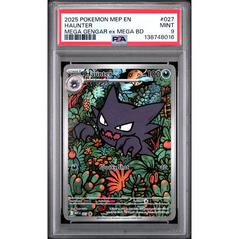 2025 POKEMON HAUNTER MEGA GENGAR EX MEGA BATTLE DECK MEP027 PSA 9
