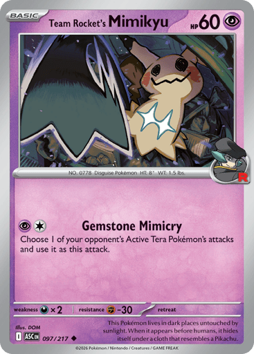 Team Rocket's Mimikyu - 097/217