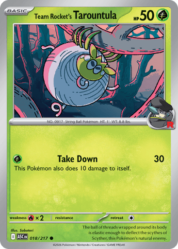 Team Rocket's Tarountula - 018/217