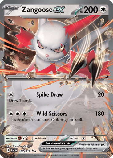 Zangoose EX - 167/217