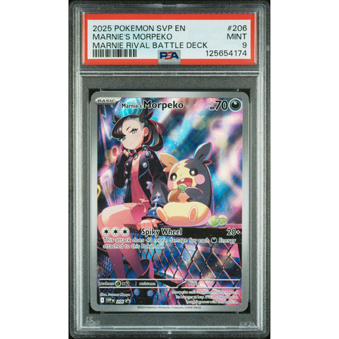2025 POKEMON BLACK STAR PROMO MARNIE'S MORPEKO SVP206 PSA 9