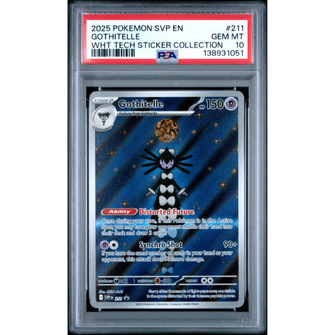 2025 POKEMON GOTHITELLE WHITE FLARE TECH STICKER COLLECTION SVP211 PSA 10