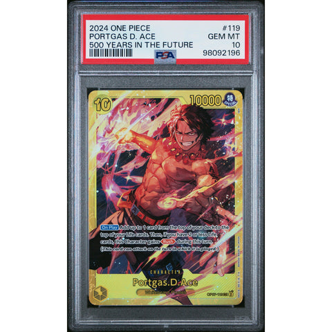 2024 ONE PIECE 500 YEARS PORTGAS D.ACE SECRET OP07-119 PSA 10