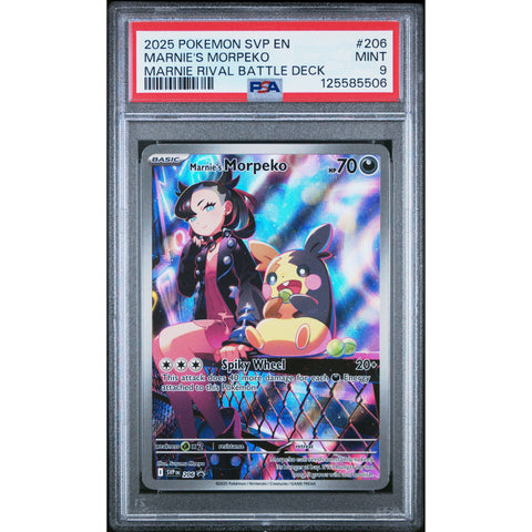 2025 POKEMON BLACK STAR PROMO MARNIE'S MORPEKO MARNIE SVP206 PSA 9