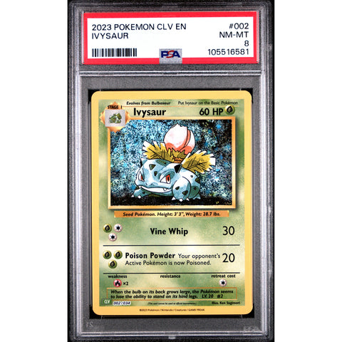 2023 POKEMON CLASSIC COLLECTION IVYSAUR 002/034 PSA 8