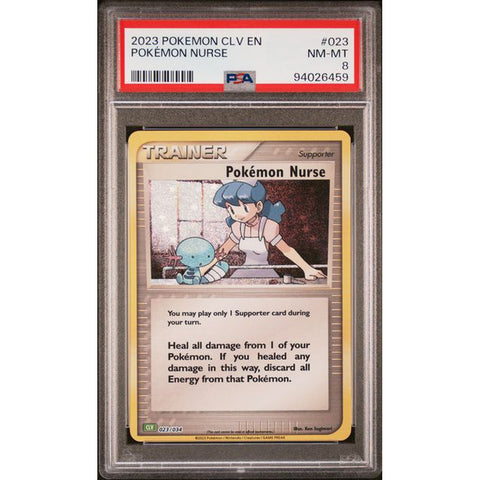 pokemon nurse card 2023 POKEMON CLASSIC COLLECTION NURSE 023/034 PSA 8 – Kollecter