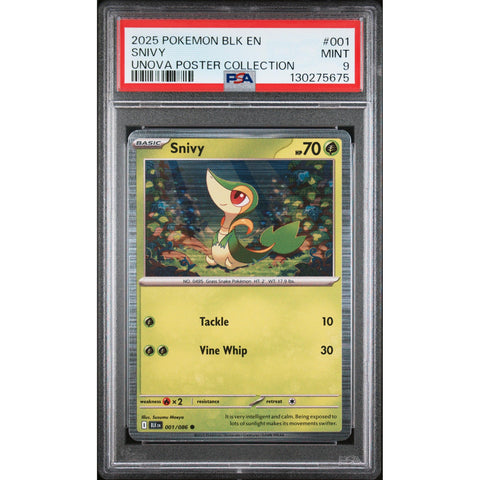 2025 POKEMON BLK EN-BLACK BOLT SNIVY UNOVA POSTER COLLECTION 001/086 PSA 9