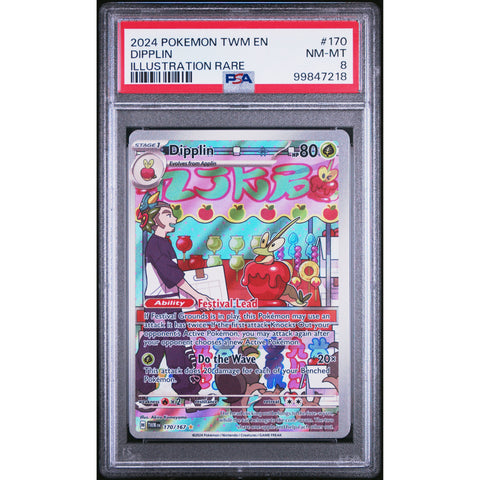 2024 POKEMON TWILIGHT MASQUERADE DIPPLIN 170/167 PSA 8