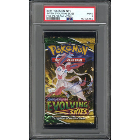2021 POKEMON EVOLVING SKIES BOOSTER PACK PACK SYLVEON PSA 9