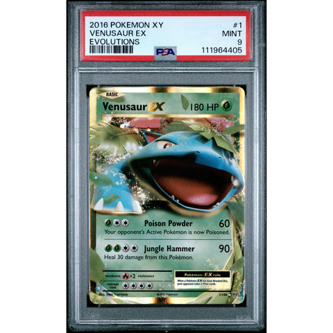 2016 POKEMON EVOLUTIONS VENUSAUR EX 1/108 PSA 9