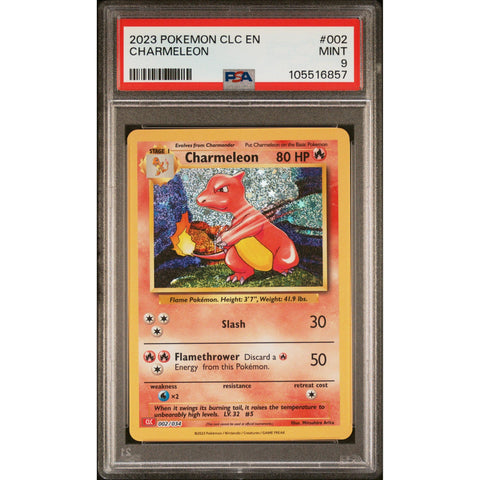 2023 POKEMON CLASSIC COLLECTION CHARMELEON 002/034 PSA 9