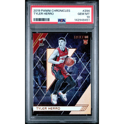 2019 PANINI PANINI CHRONICLES TYLER HERRO 294 PSA 10