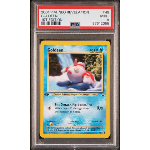 2001 POKEMON NEO REVELATION GOLDEEN 1ST EDITION 45/64 PSA 9