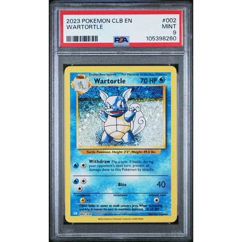 2023 POKEMON CLASSIC COLLECTION WARTORTLE 002/034 PSA 9