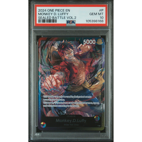 2025 ONE PIECE SEALED BATTLE VOLUME 2 MONKEY D.LUFFY P PSA 10
