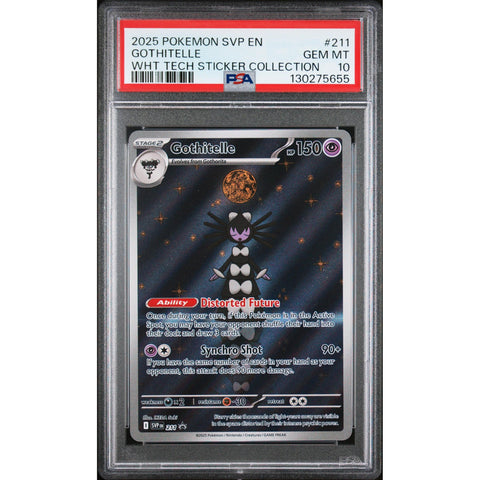 2025 POKEMON GOTHITELLE WHITE FLARE TECH STICKER COLLECTION SVP211 PSA 10