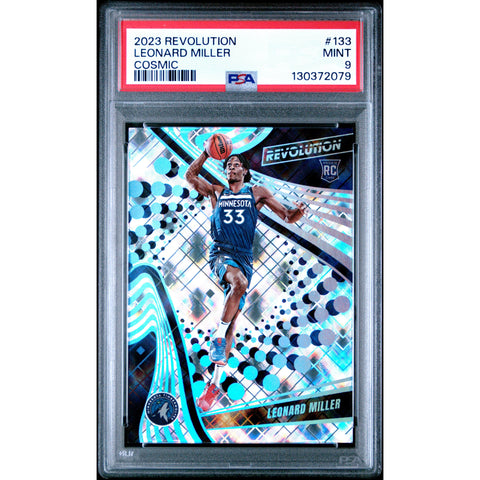 2023 PANINI PANINI REVOLUTION LEONARD MILLER COSMIC 133 PSA 9