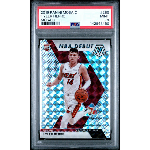 2019 PANINI PANINI MOSAIC TYLER HERRO MOSAIC 280 PSA 9