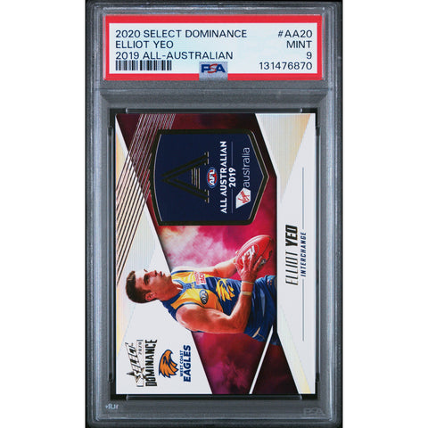 2020 PANINI SELECT DOMINANCE 2019 ALL-AUSTRALIAN ELLIOT YEO AA20 PSA 9
